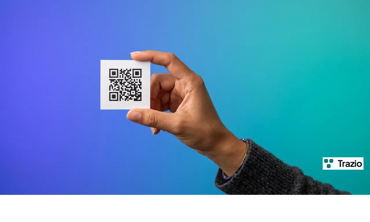 Código QR dinámico de Trazio en un entorno de Enlaces y reseñas