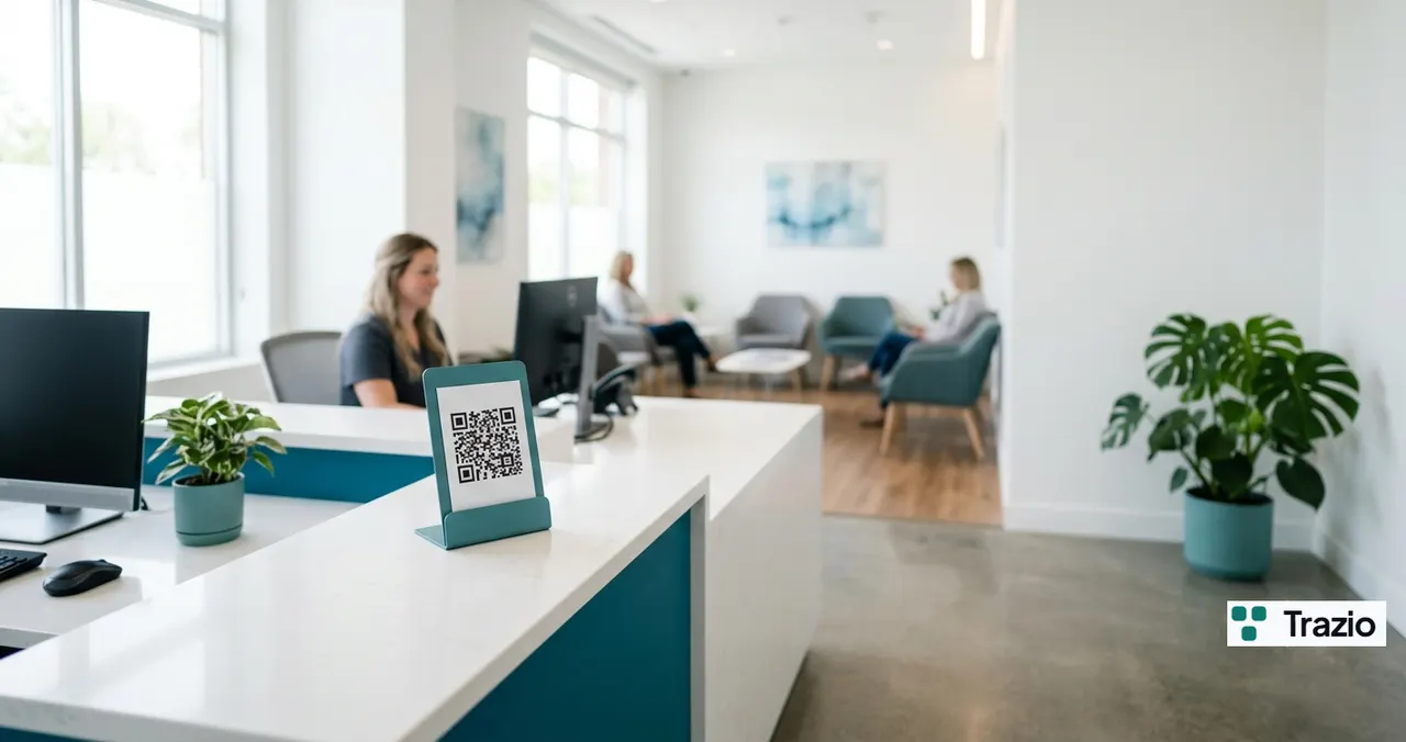 Código QR dinámico de Trazio en un entorno de Salud y bienestar